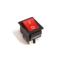 Кнопка 4 контакта 16А красная
